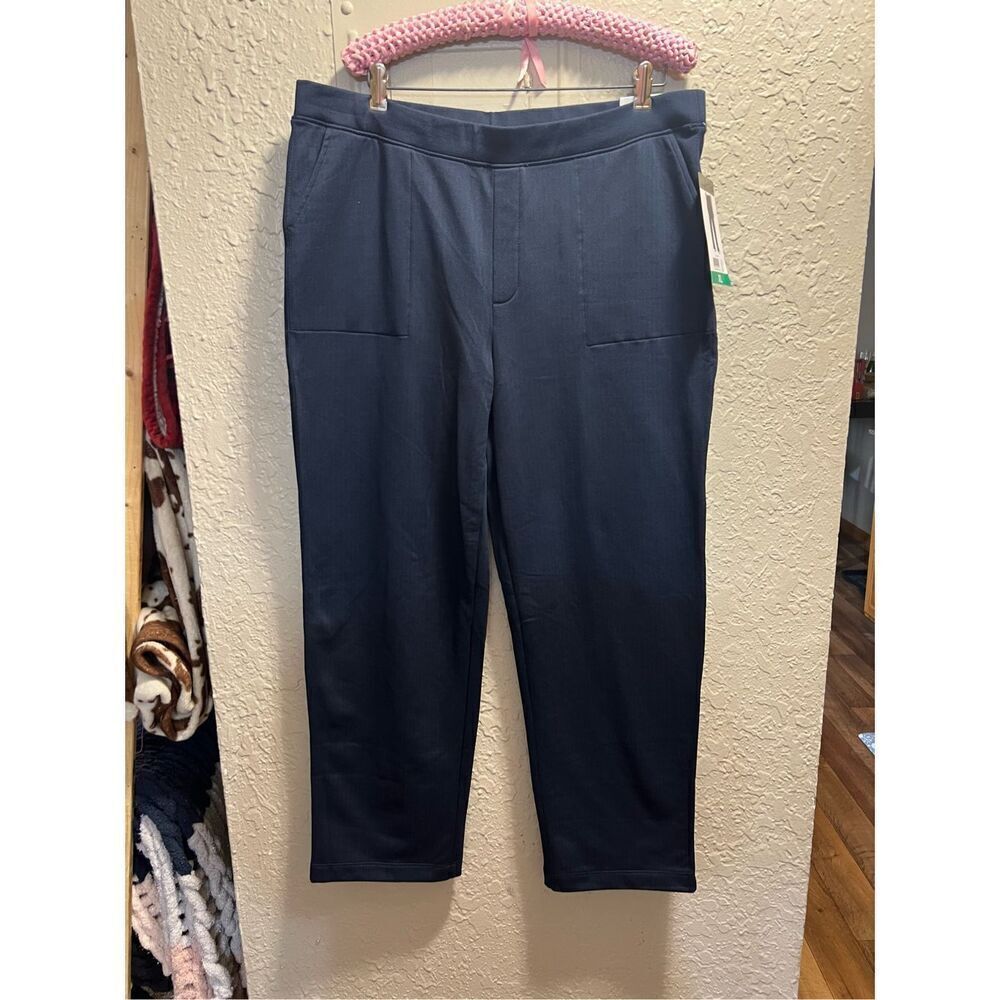 Mondetta Blue Herringbone Straight Leg Pants Woman’s XL NEW